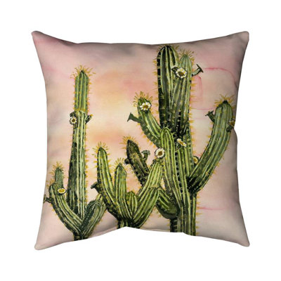 Weberocereus cactus - 20"x20" Outdoors Throw pillow - Spun poly - Print on demand