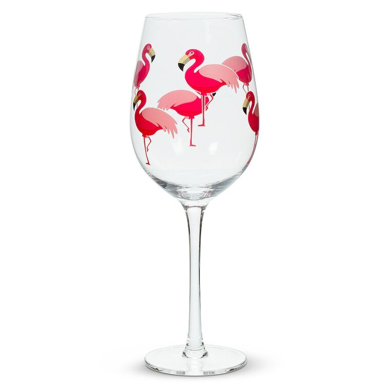 Flamingo Stemless Wine Glass, Flamingo Wine Glasses