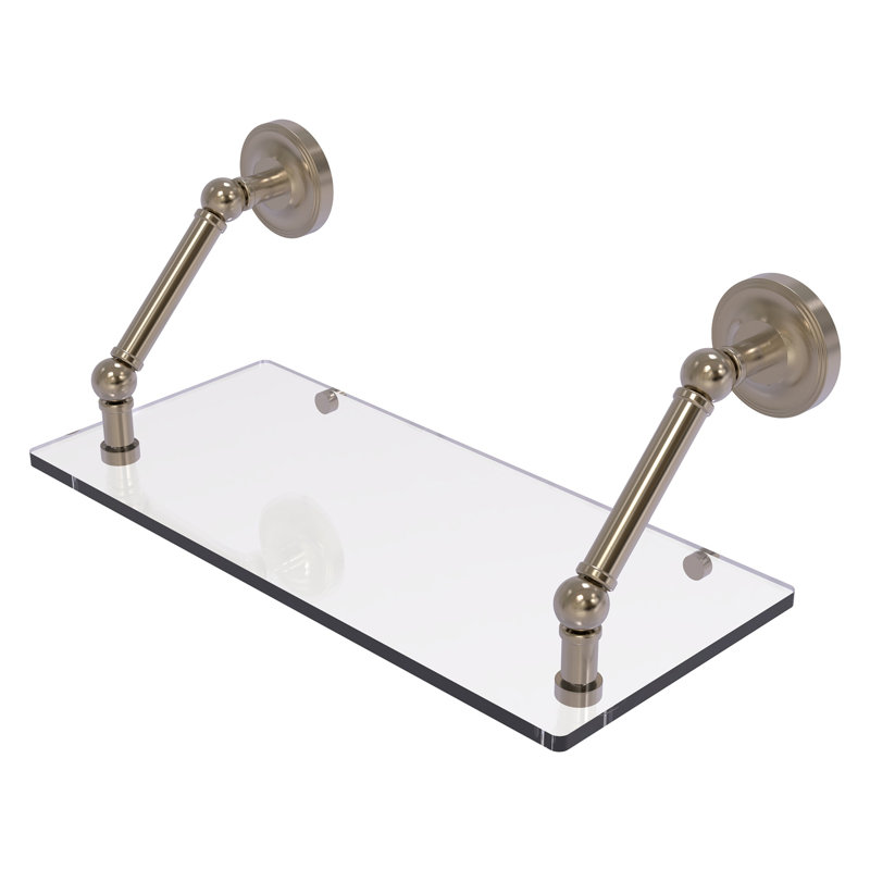 Alcott Bracket Shelf, Antique Pewter, 8" H x 18" W x 8'" D
