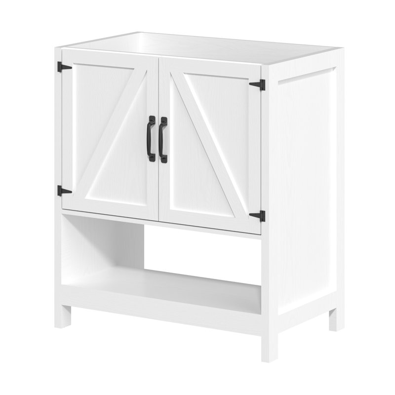 30'' Single Bathroom Vanity Base Only, Blanc