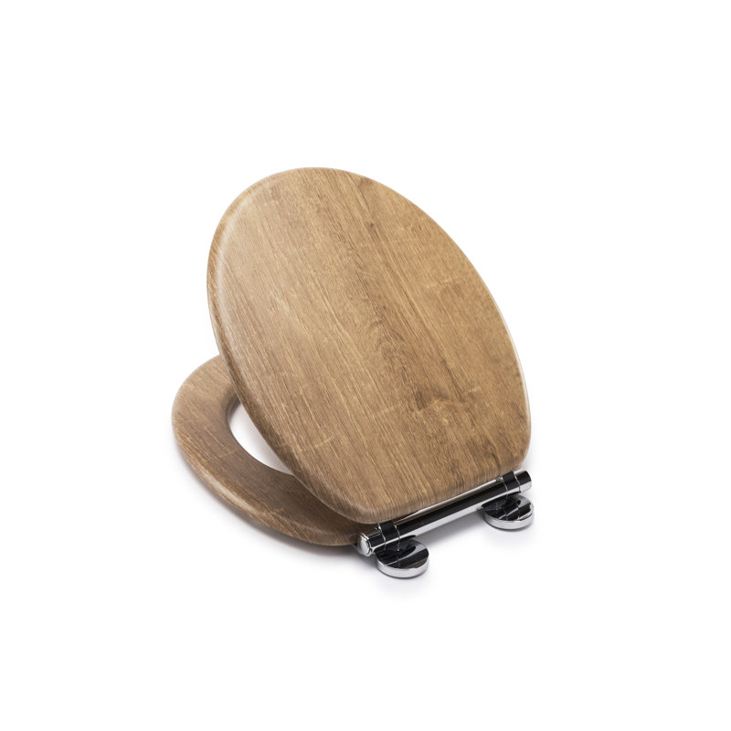 Croydex Ontario Flexi-Fix Soft Close Wooden Toilet Seat