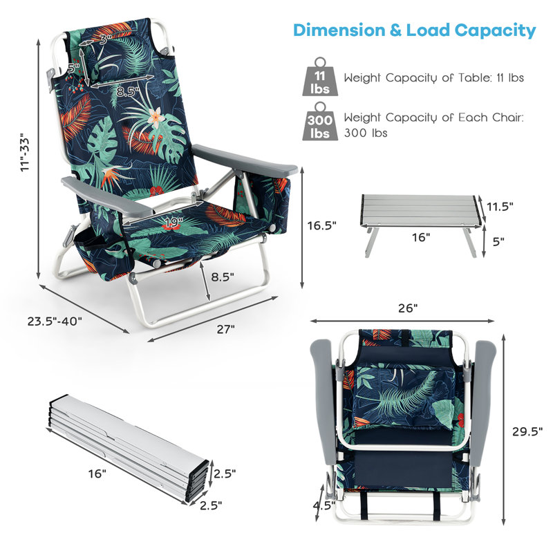 Chaise de plage khanh pliante