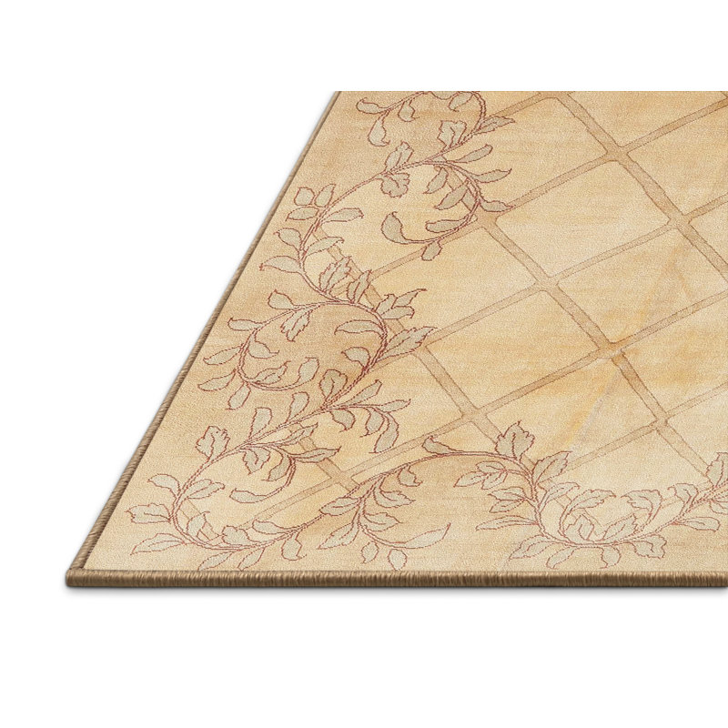 Surface beige contemporaine tapis, Rectangle 5 pi x 7 pi