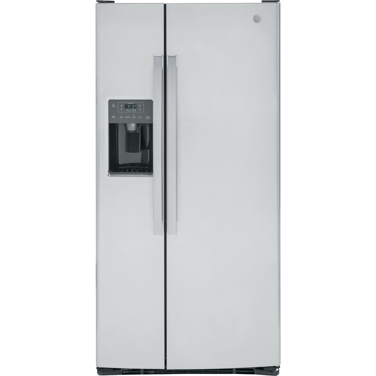 22.3 cu. ft. 33 in. Standard Depth Side by Side Refrigerator in  Smudge-Proof Stainless Steel