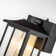 1-Light Black Dusk to Dawn Sensor Outdoor Wall Lantern with Seeded Glass and Built-in GFCI Outlets
