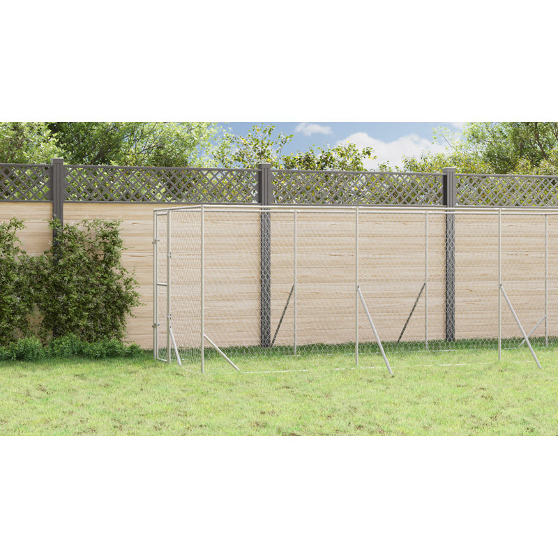 Chenil d'extérieur pour chien Vidaxl, H 79,2 po x l 79,2 po x P 236,4 po