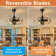 20" Farmhouse Caged Ceiling Fan With Light Kit Reversible Wooden Ceiling Fan With Lights And Remote Control