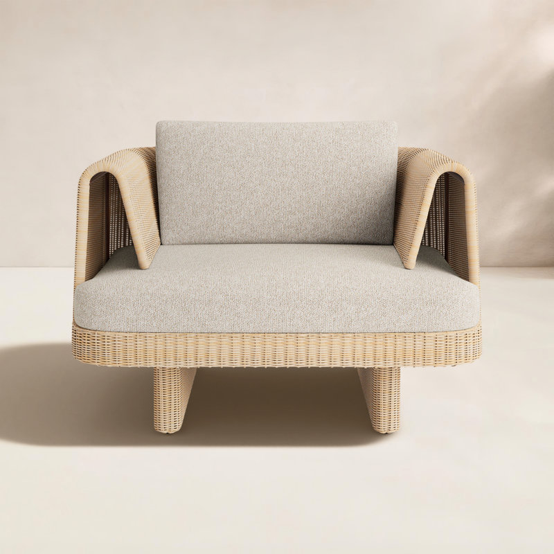 Loophole Outdoor Lounge Chair, Sunbrella Stucco