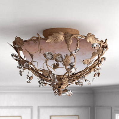 Plafonnier semi-encastré 3 lumières 16,5 po Cassidy