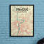« prague city map », reproduction d’impression sur affiche en couleur-31735964