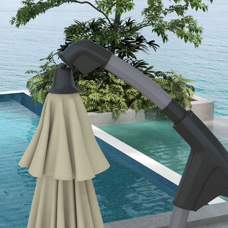Bridon 276cm Cantilever Parasol, Beige