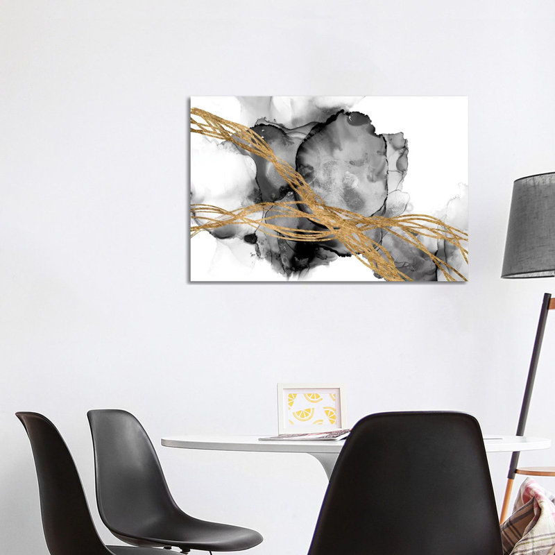 "Matrix undulation I" par Jennifer Goldberger-impression, H 26 po x l 40 po x 1,5 po, Toile tendue