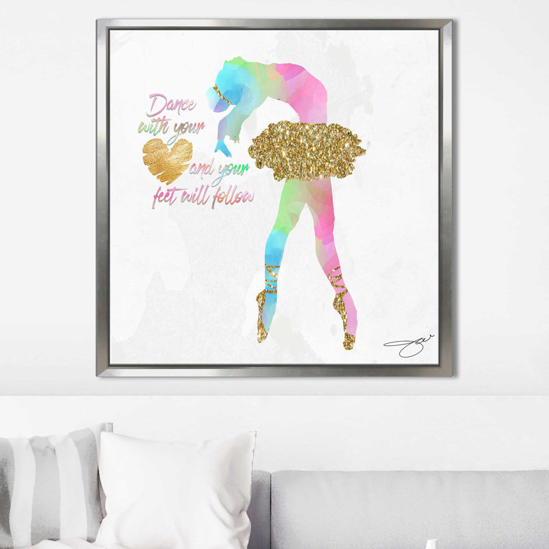 Dancer 2 (Square) par By Jodi - impression, Cadre flottant argent, H 31,5 po x l 31,5 po x P 2 po