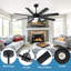 Ventilateur de plafond à DEL intégré à 8 pales Ladanna-804234916-804234917