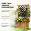Wooden Planter with Trellis, Freestanding Raised Bed-2058117363