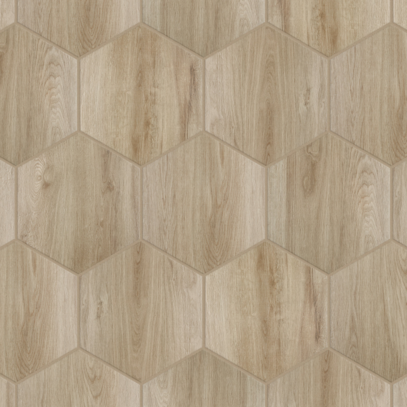 Natura 14" x 16" Porcelain Wood Look Tile, Camel