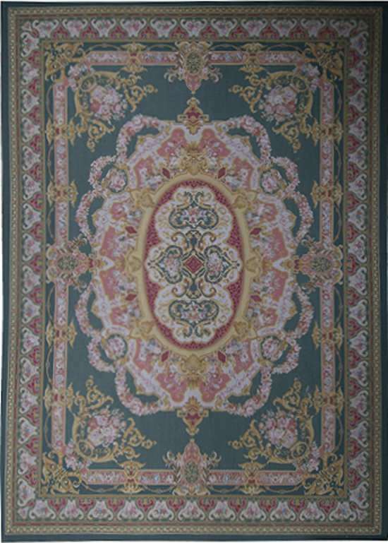 Renaissance Aubusson Flatweave Wool Oriental Area Rug