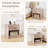  2 PCS Nightstand w/ Drawer Side Table w/ Slide-out Drawer Open Storage Shelf Natural & White-1213706619