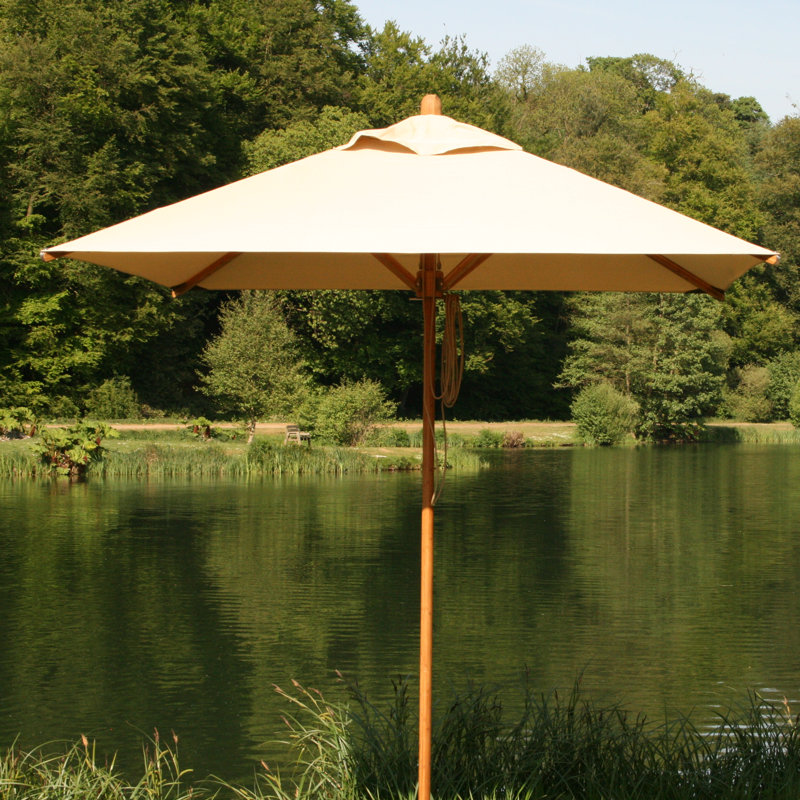 Levante Square Market Umbrella, Ecru, 132" W x 132" D