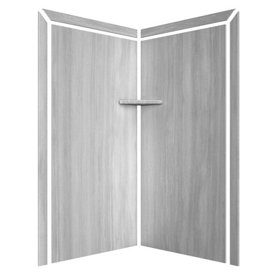 Bordure de douche FlexStone Splendor l 40 po x P 40 po x H 80 po en dune