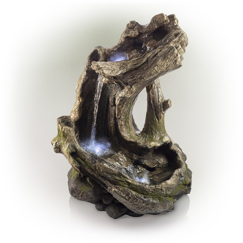 Fontaine à bûches avec lumière DEL Ricka, H 23 po x l 13 po x P 17 po