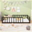 Lit simple pour lit d'enfant avec rails et porte Montessori-129866895