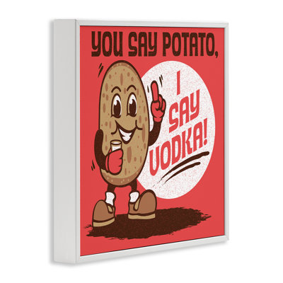 Funny Potato & Vodka Framed Giclee Art by Jedco Brands, Inc.
