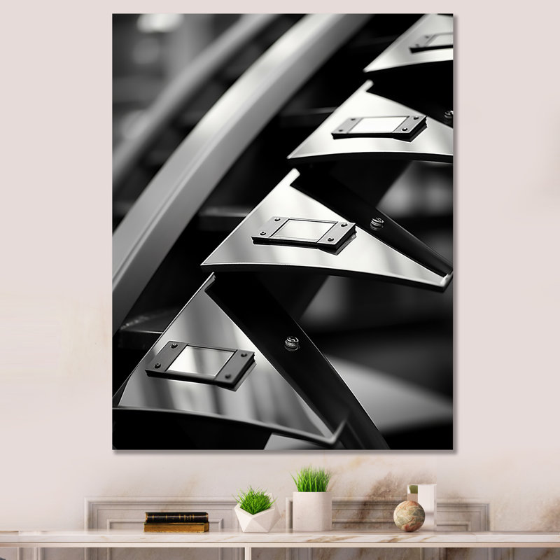 "Panneaux de puissance abstraits en noir et blanc II", Toile tendue, H 40 po x l 30 po x P 1,5 po