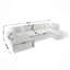 Canapé modulaire de 138,5 po, canapé en forme de U, salon, appartement, canapé rembourré à 6 places, canapé à combinaison libre (tissu maillé), tissu respirant-1593372393