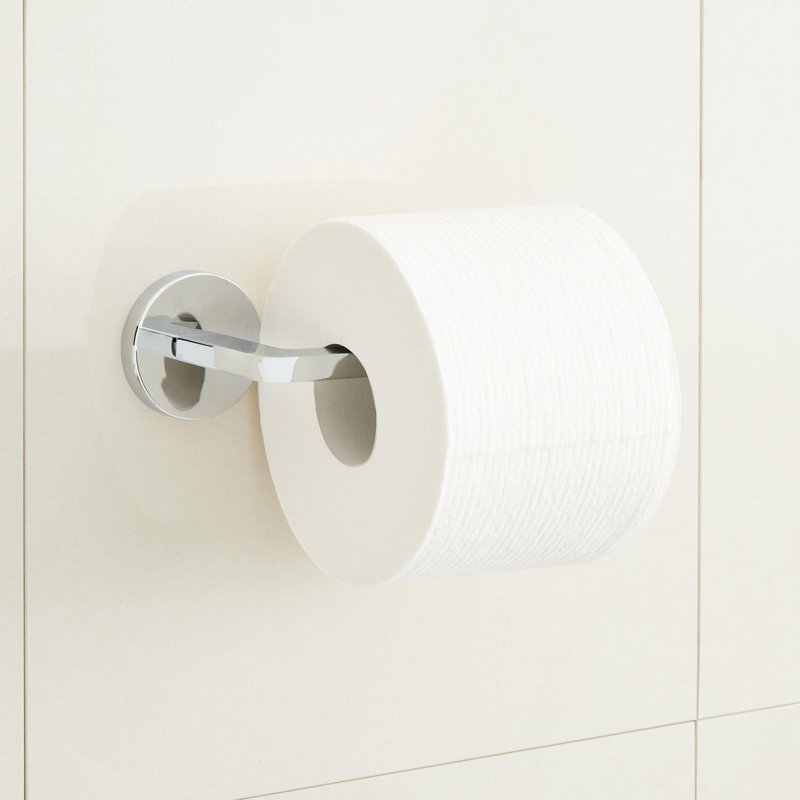 Drea Wall Mounted Spring Bar Toilet Paper Holder, Chrome