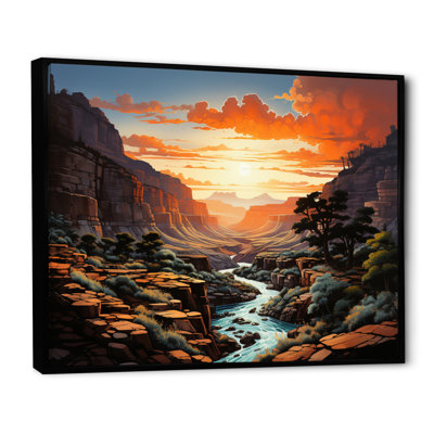 Canyon - pointillisme vertical - impression
