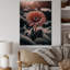 Une fleur de gerbera rose en hiver II - impression sur toile-482060687-482060691