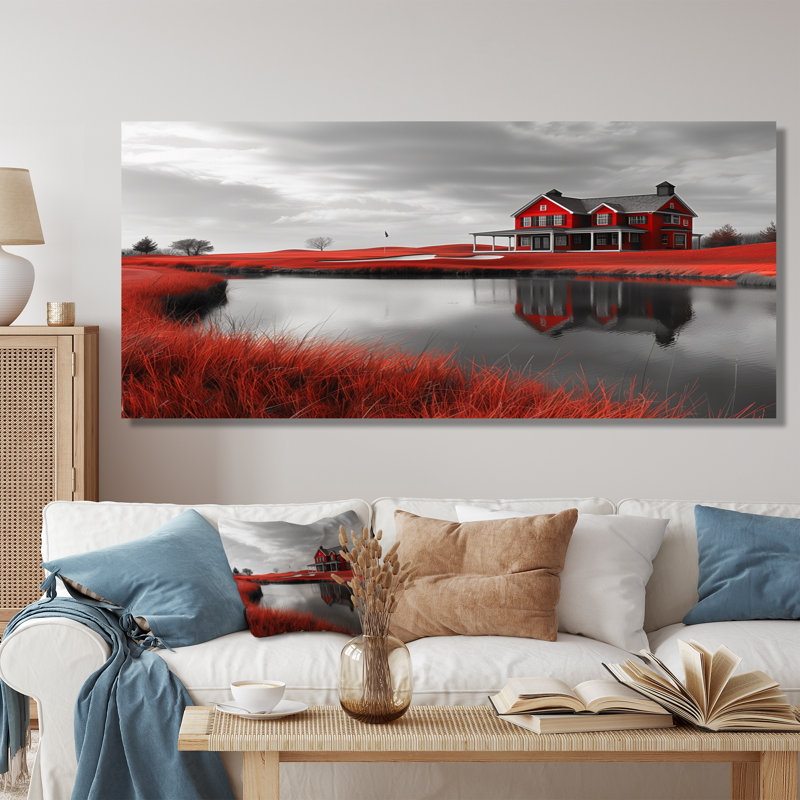 Heatherton - impression d'art mural de grange, Toile tendue, 24" H x 32" W