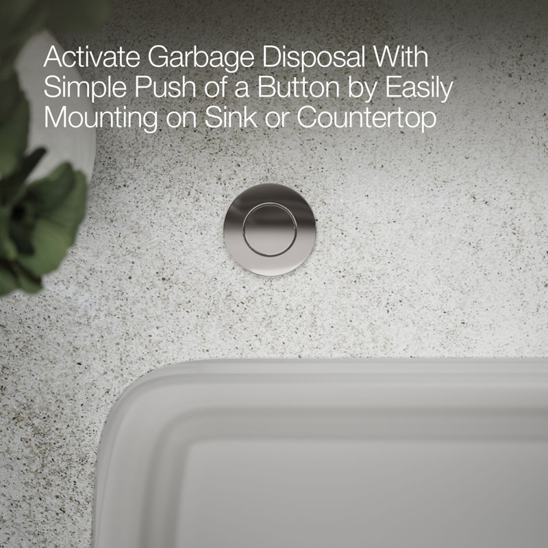 Garbage Disposal Air Switch Kit, Titanium