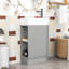 Meuble-lavabo en bois avec lavabo, tablettes de rangement et portes-157055879