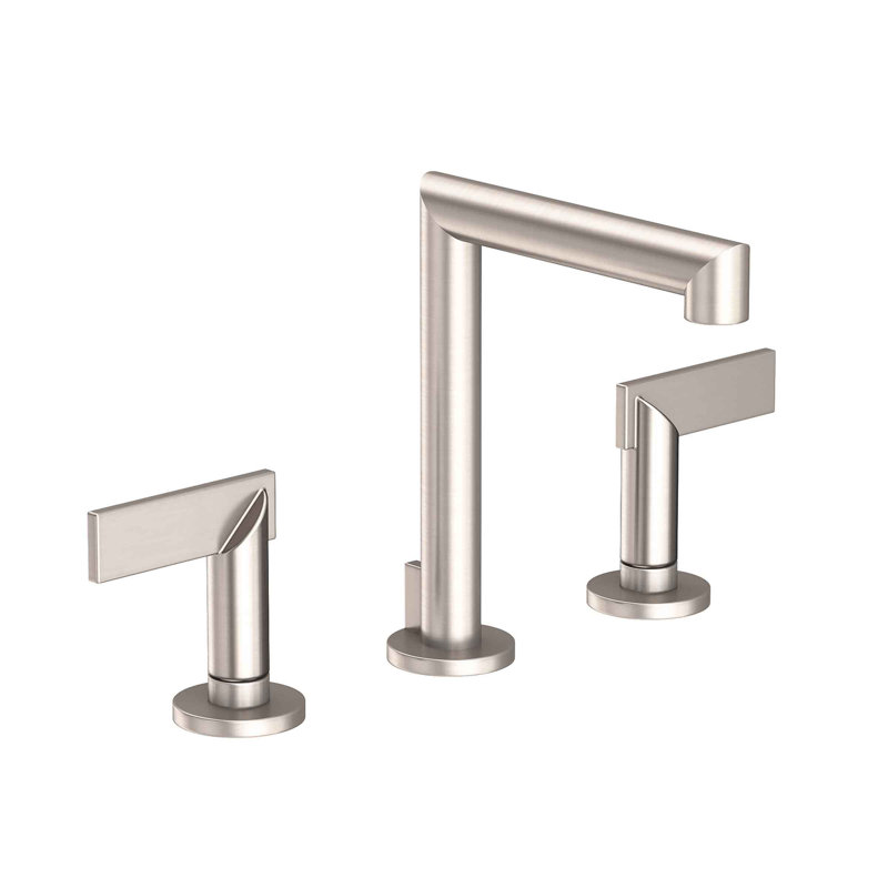 Keaton Widespread Bathroom Faucet with Drain Assembly, Satin Nickel
