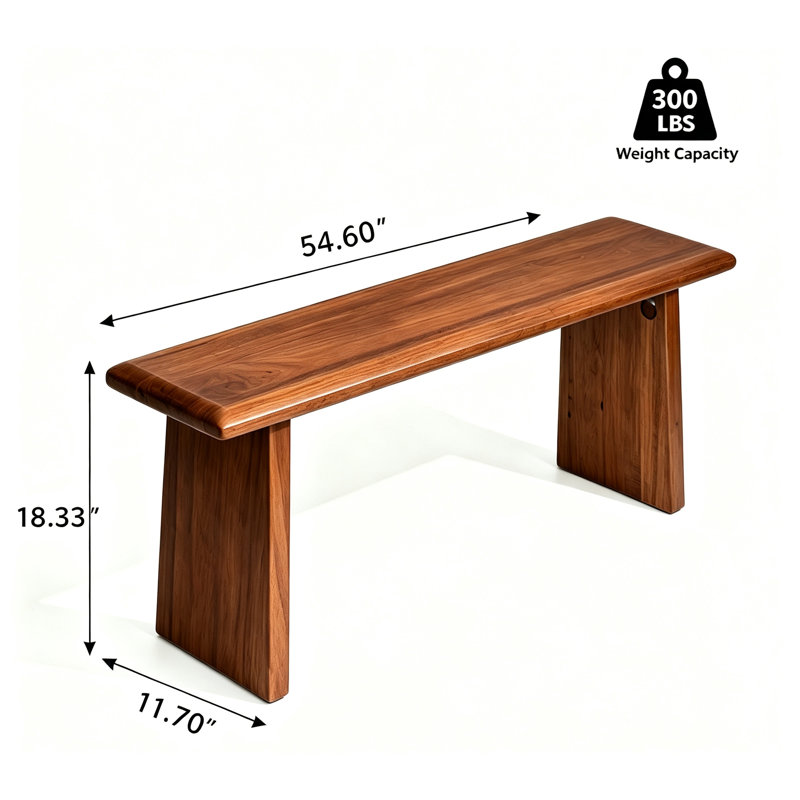 Solid Wood Dining Table Set with Bench