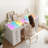 Pre‑Assembled Large 59" Makeup Vanity Desk, RGB Light Strip Glass Top Dressing Table with 13 Drawers, USB‑C Port, Easy 3‑Piece Assembly-180762968
