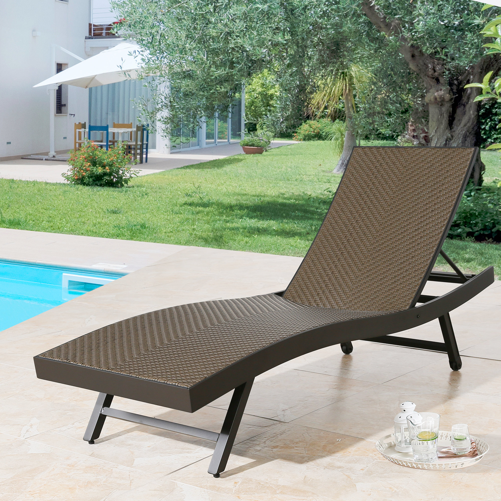 Latitude Run® Javarron Outdoor Metal Chaise Lounge - Wayfair Canada