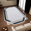 Tapis irrégulier blanc et noir moelleux, tapis en fourrure douce de taille personnalisée, tapis à poils longs à bordure grecque, tapis antidérapant de 9,5 pi x 13,5 pi-1263184133