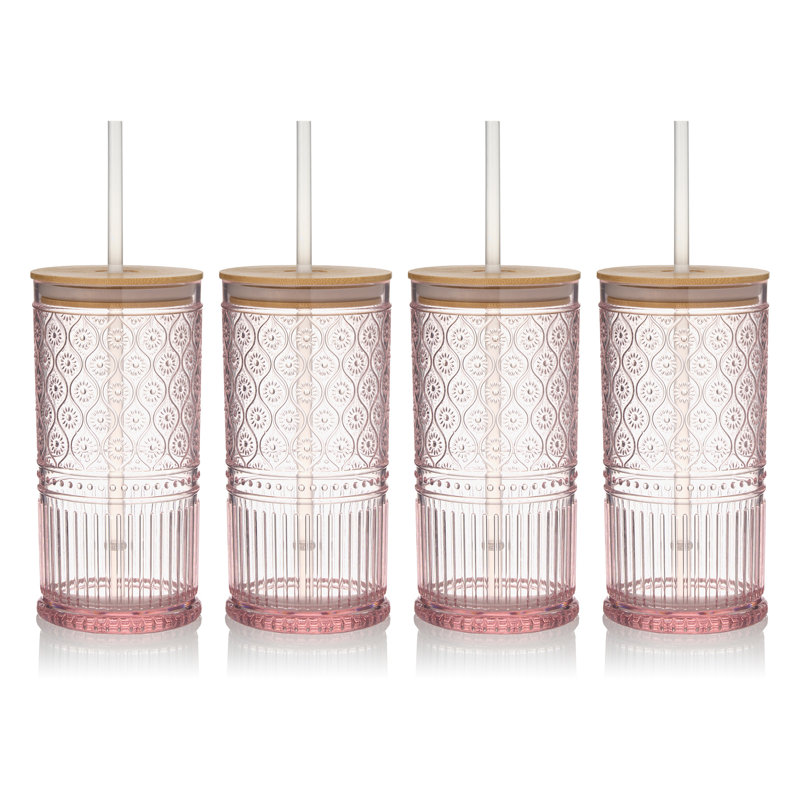 Ensemble de 4 gobelets en acrylique Claro, Rose