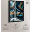 Art mural bleu sarcelle Teal Tectonic II-115127282-115127283
