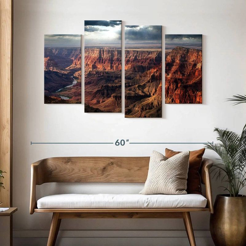 Grand canyon nuageux, H 32 po x l 52 po