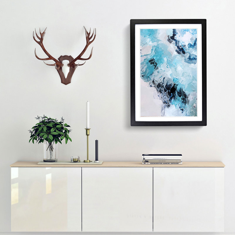 Times of Mine in Abstract - Picture Frame Graphic Art Print, Black, 76cm H x 50cm W x 2cm D