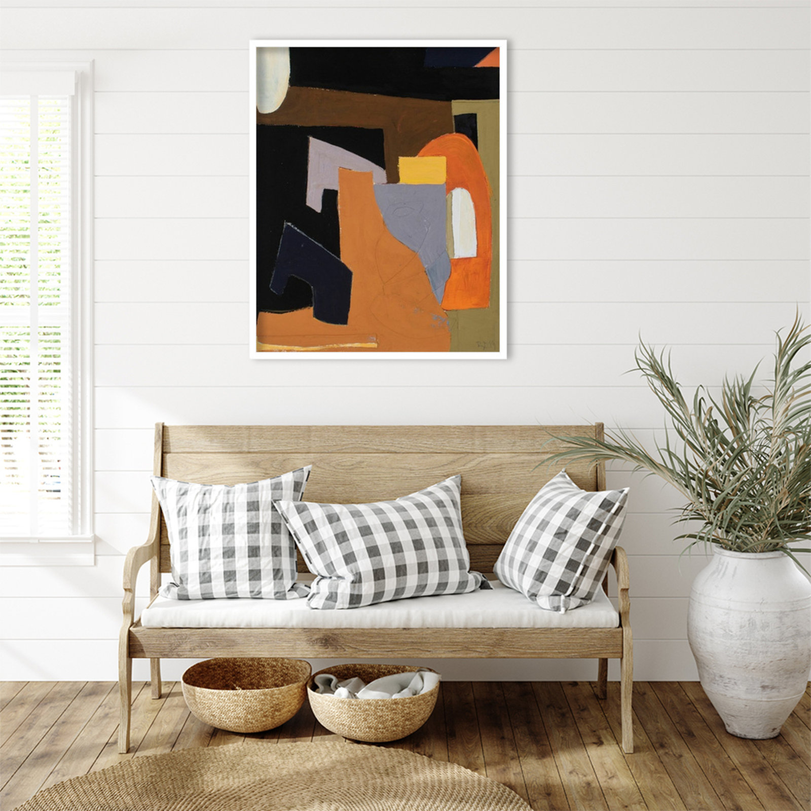 Solano "The Olive Press Room" Print, 33" H x 27" W, White