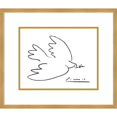 «Dove of Peace» par Pablo Picasso - reproduction d'art sur papier encadrée