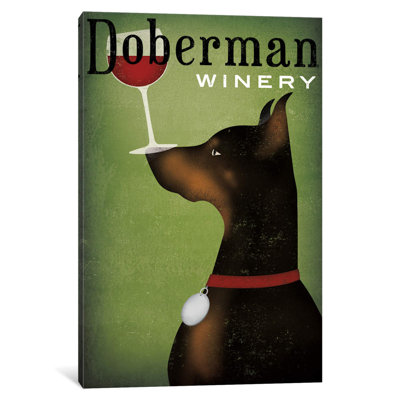 Doberman Winery by Ryan Fowler - Wrapped Canvas Print