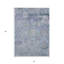 Tapis extérieur lavable floral mauve et gris 3 pi x 5 pi bleu ciel