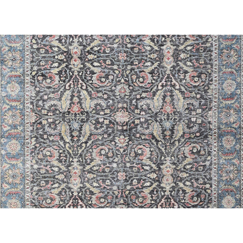 Tapis rectangulaire en laine noué à la main, Rectangulaire 8 pi x 10 pi