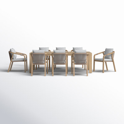 Joly Square 8 - Person Outdoor Dining Set with Cushions